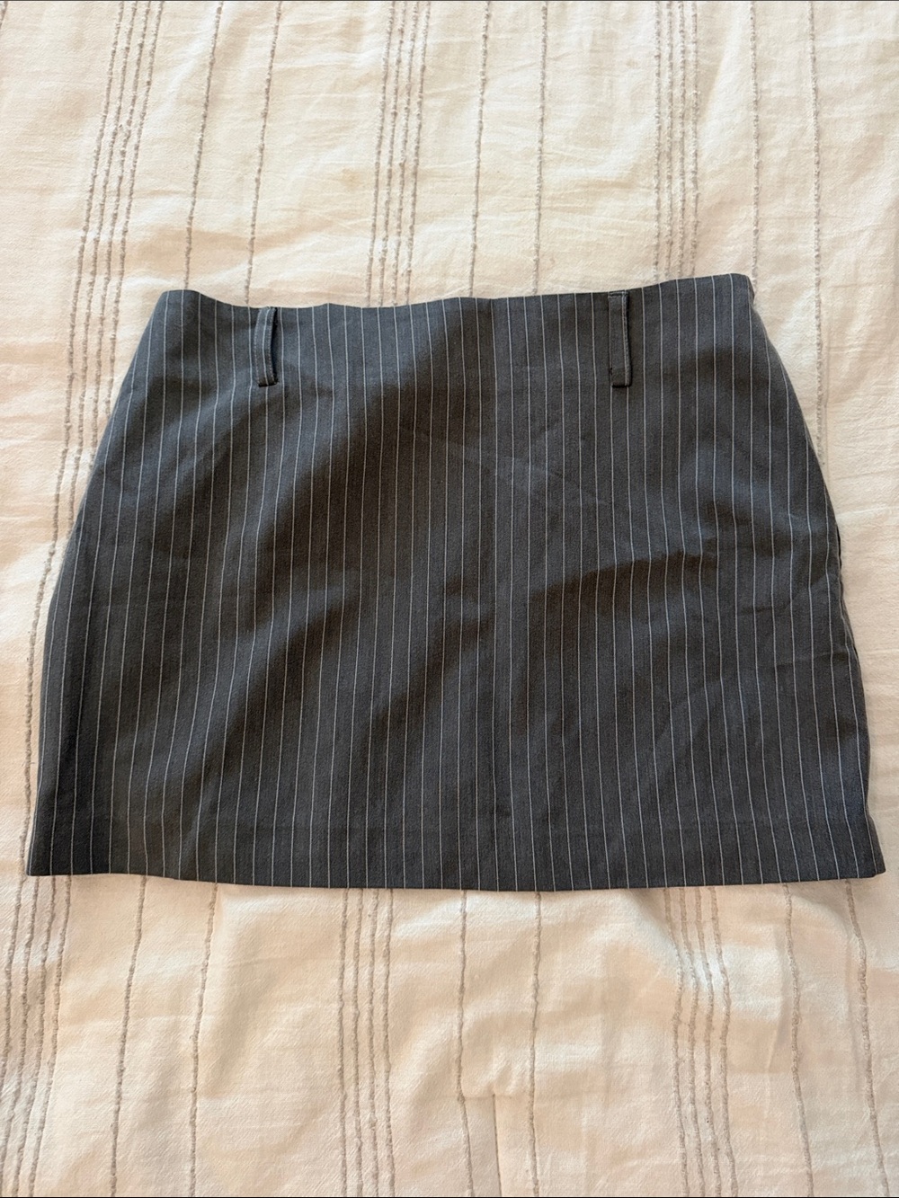 know.one.cares Pinstripe Mini Skirt in Black Like New